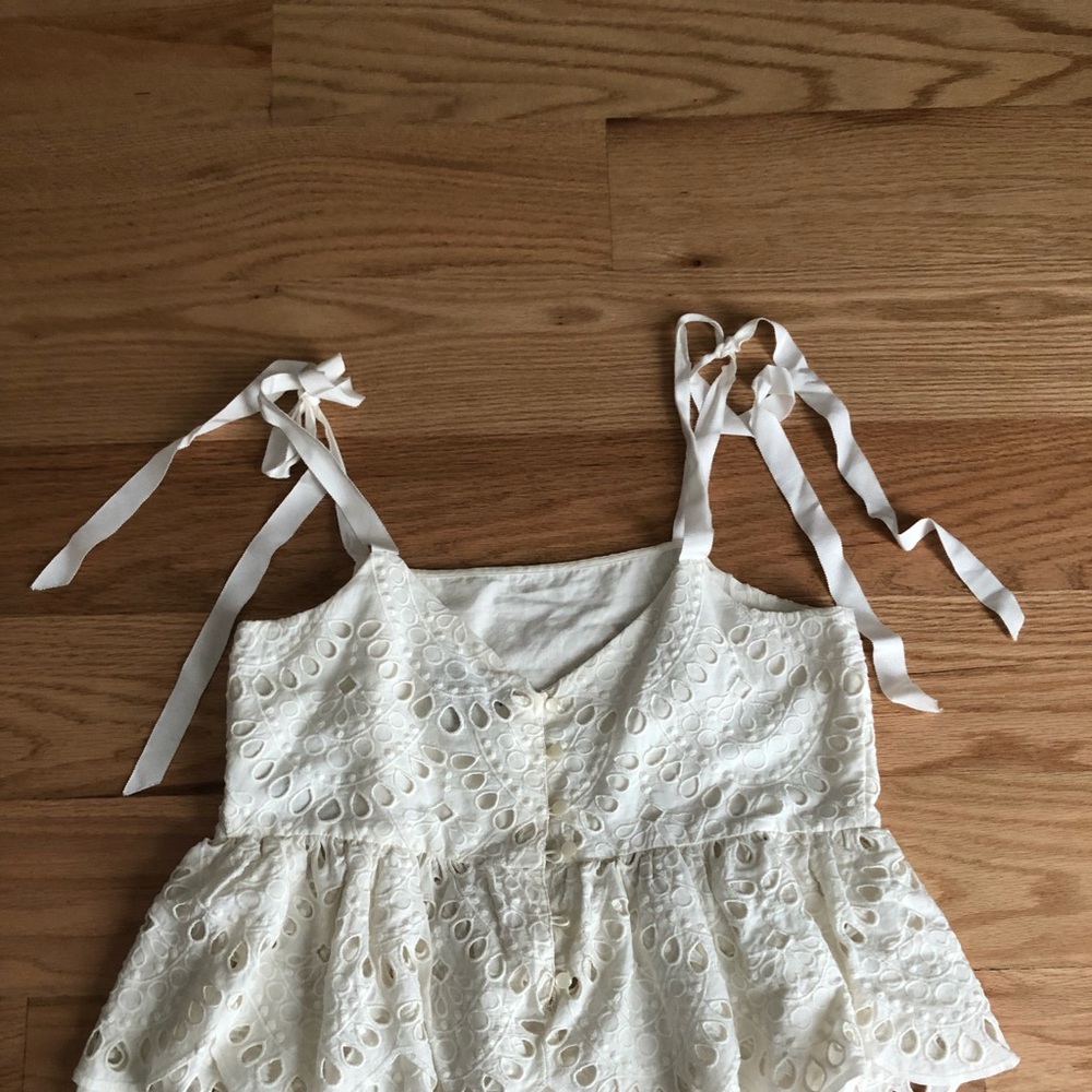 J Crew Eyellet lace top - Picture 6 of 7